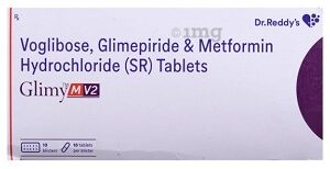 GLIMY MV 2MG(VOGLIBOSE,GLIMEPRIDE&METFORMIN HYDROCHLORIDE SR TABLET)